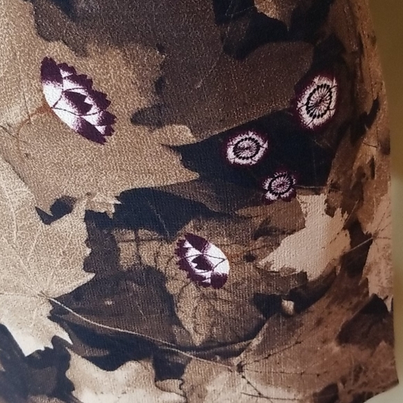 Moschino Leaf Pattern Wool Wrap Skirt - Picture 7 of 13